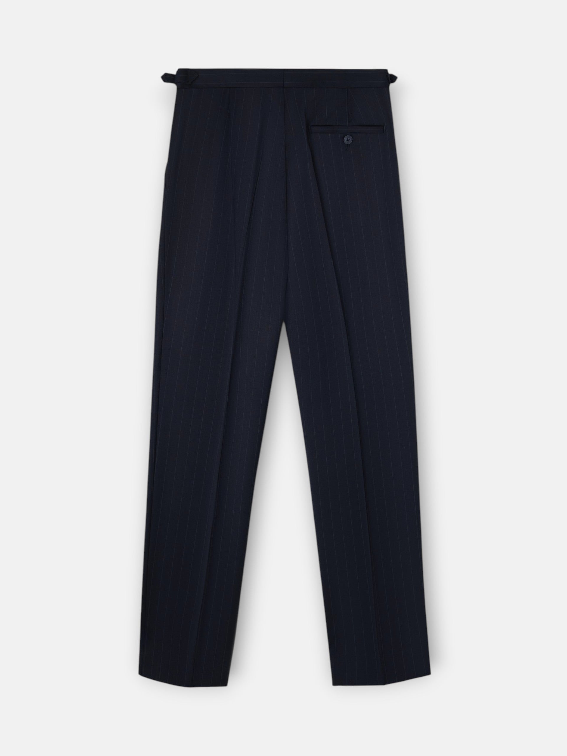Pantalon de costume à rayures diplomatiques bleu marine