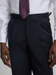 Pantalon de costume à rayures diplomatiques bleu marine