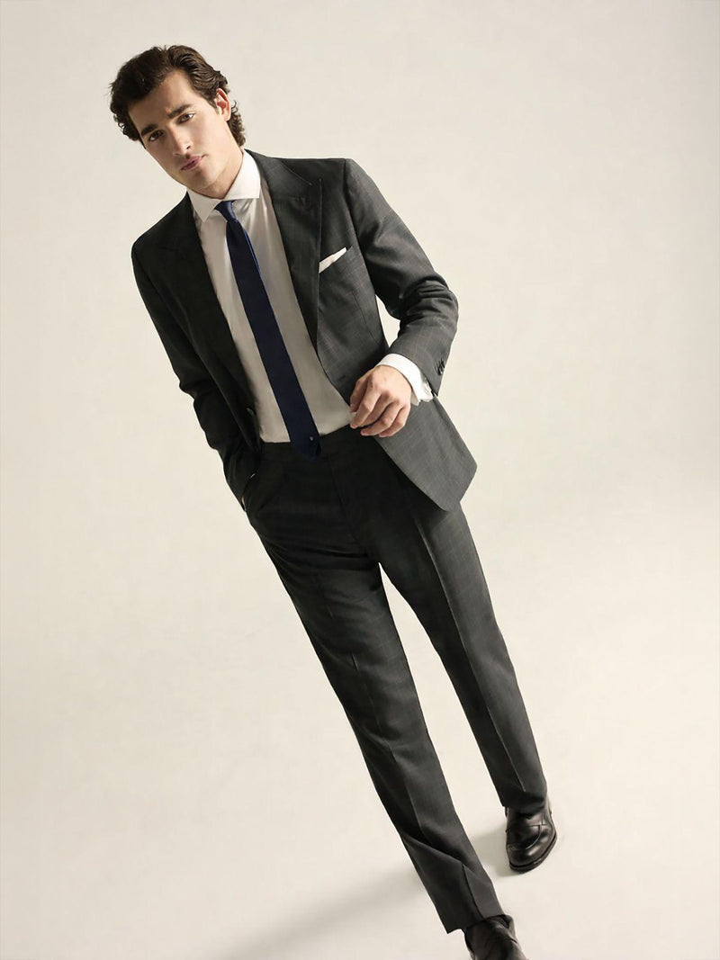 Pantalon de costume prince de Galles gris