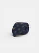 Navy blue geometric circles tie