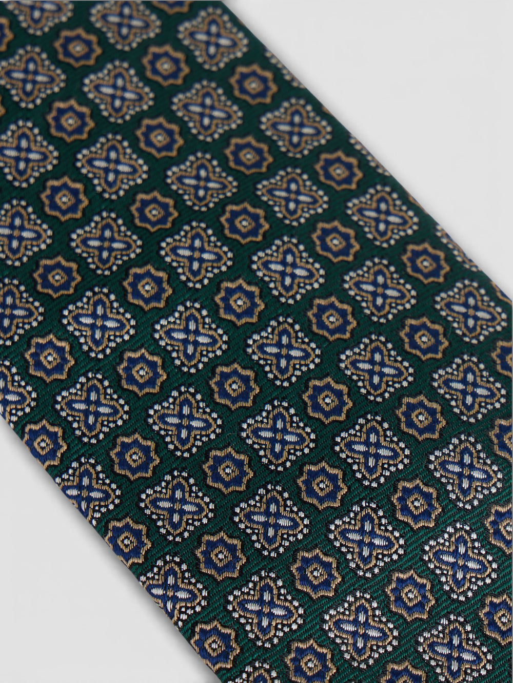 Corbata motivo flor verde