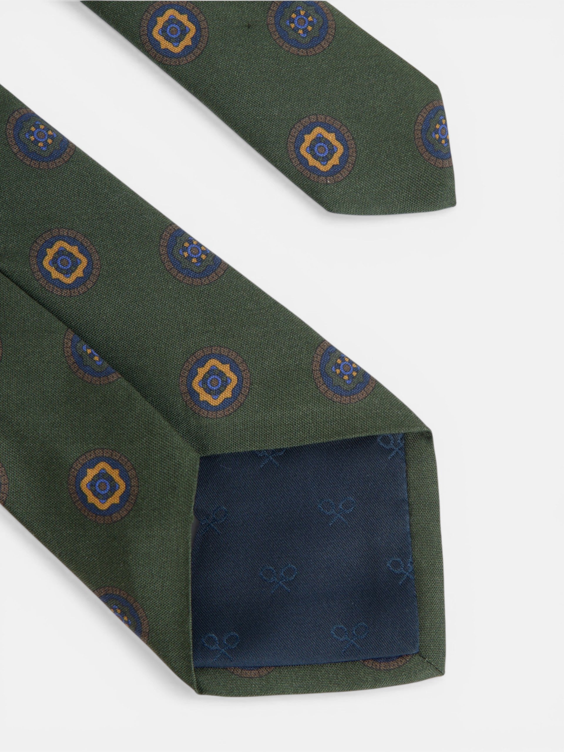 Geometric circles tie in green colors
