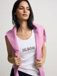 Camiseta woman tank silbon apliques blanca