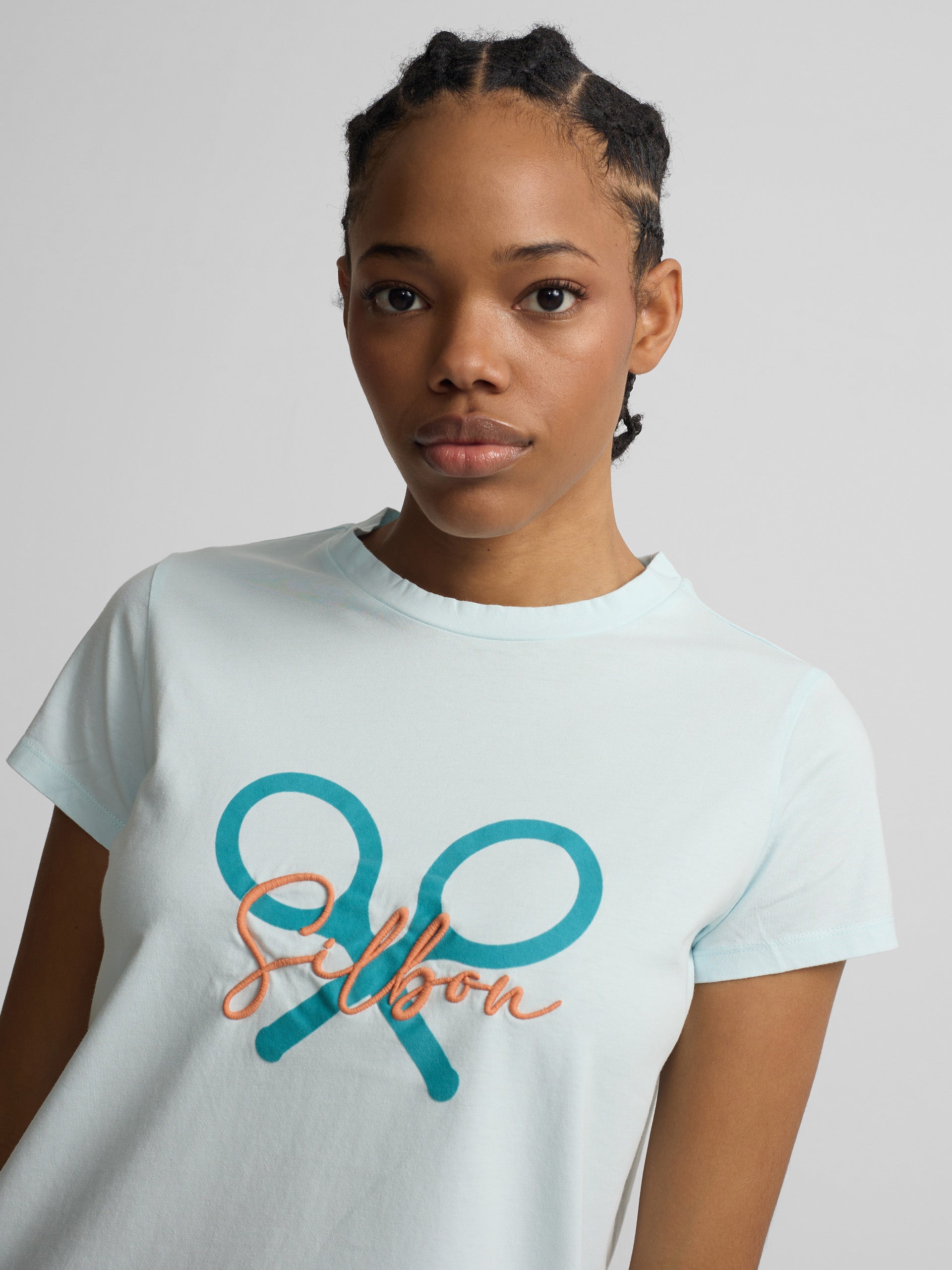 Camiseta woman clasica raqueta verde