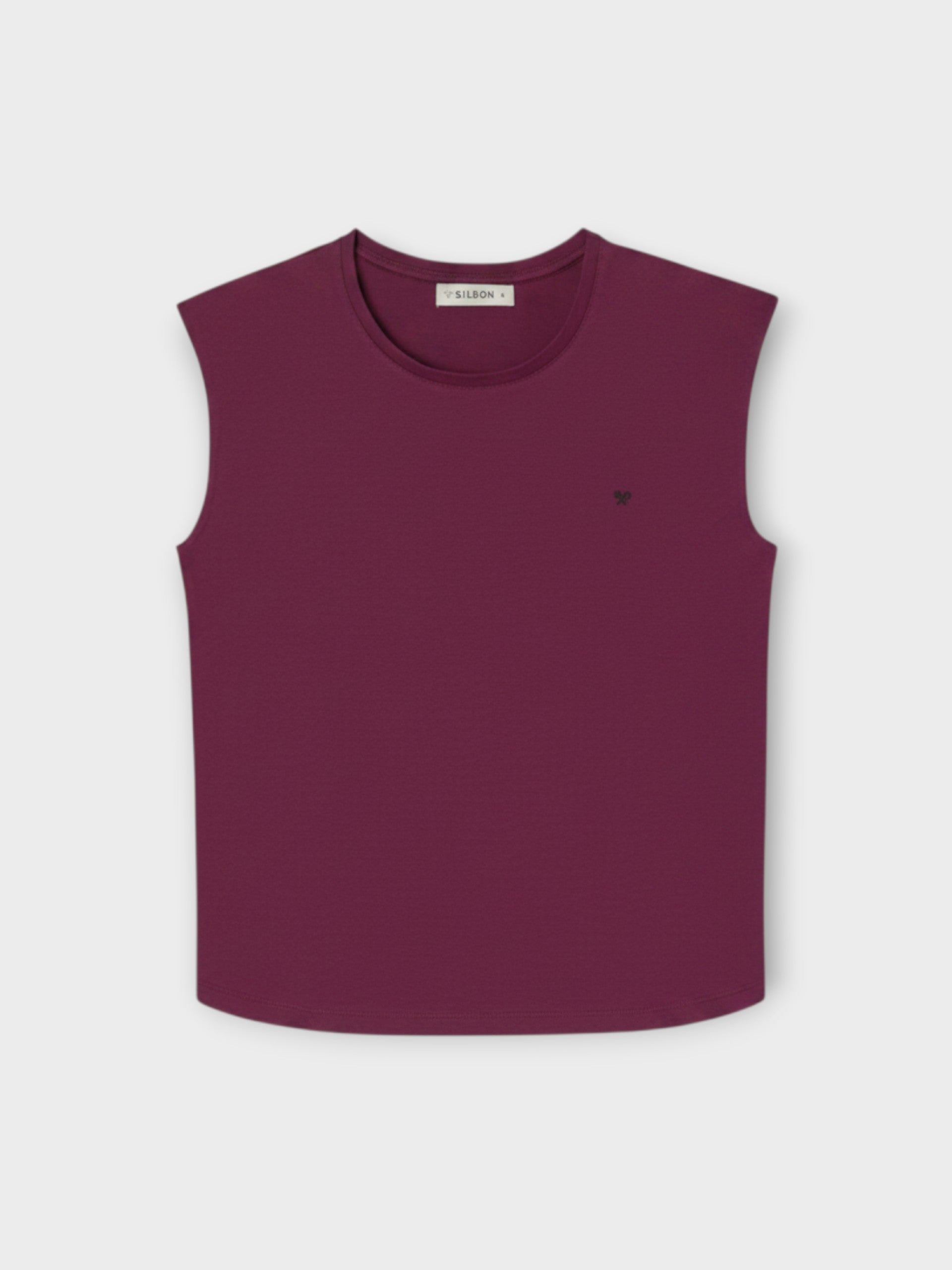 Women's burgundy sun t-shirt
