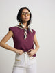 Women's burgundy sun t-shirt