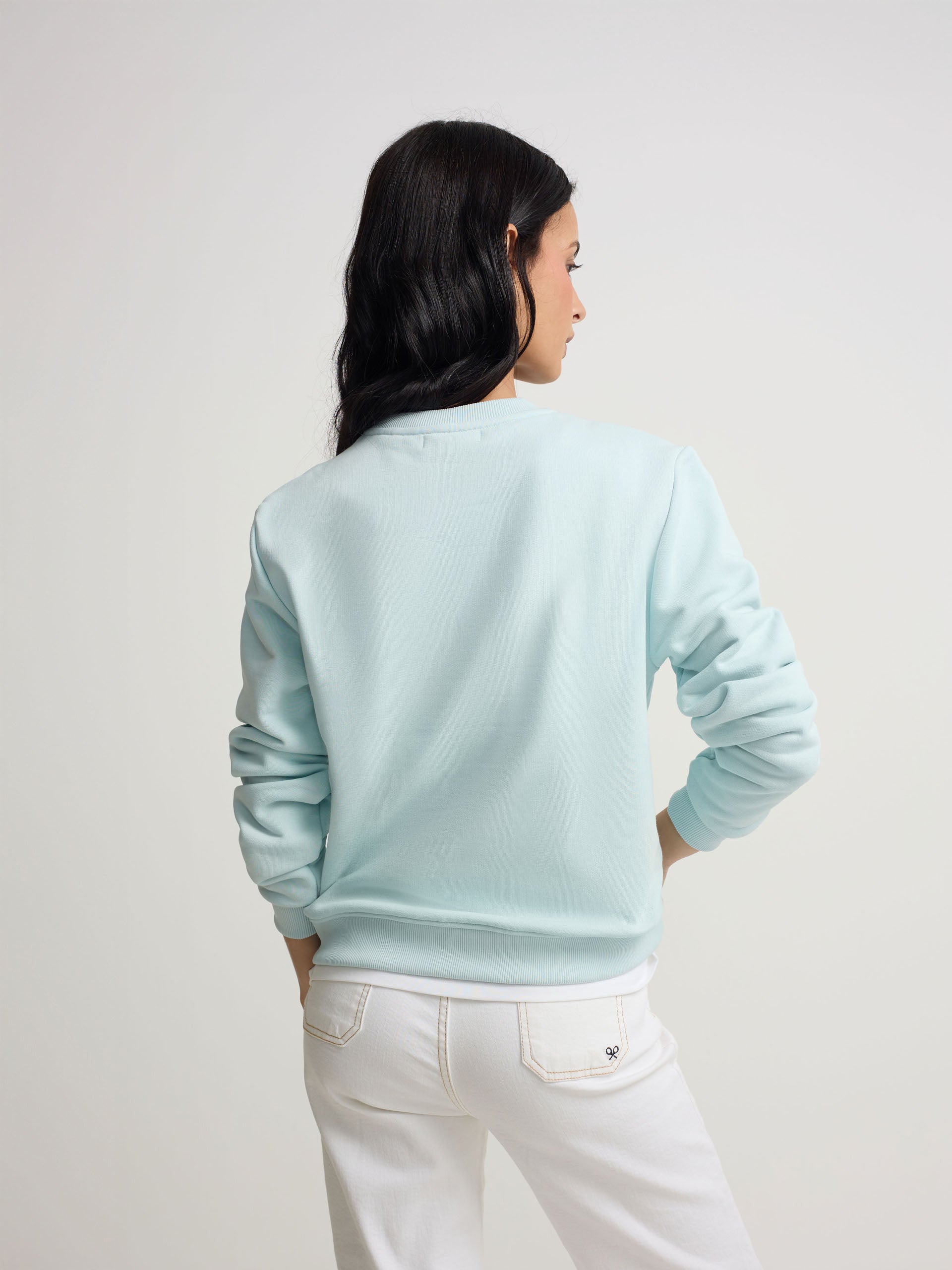Women's classic Silbon light blue sweatshirt
