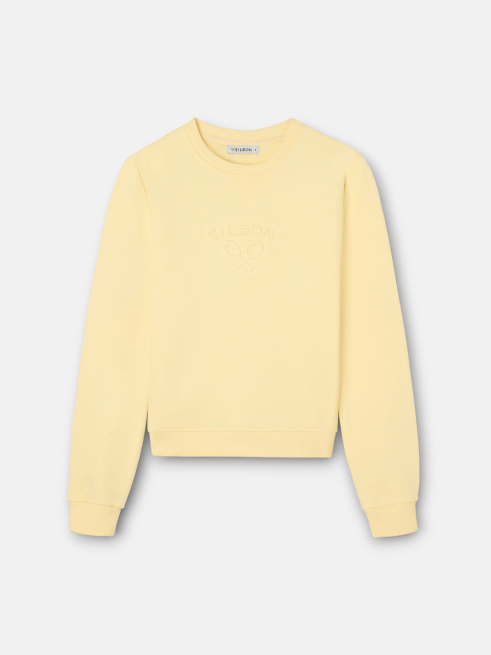 Sweat-shirt femme Silbon classique jaune