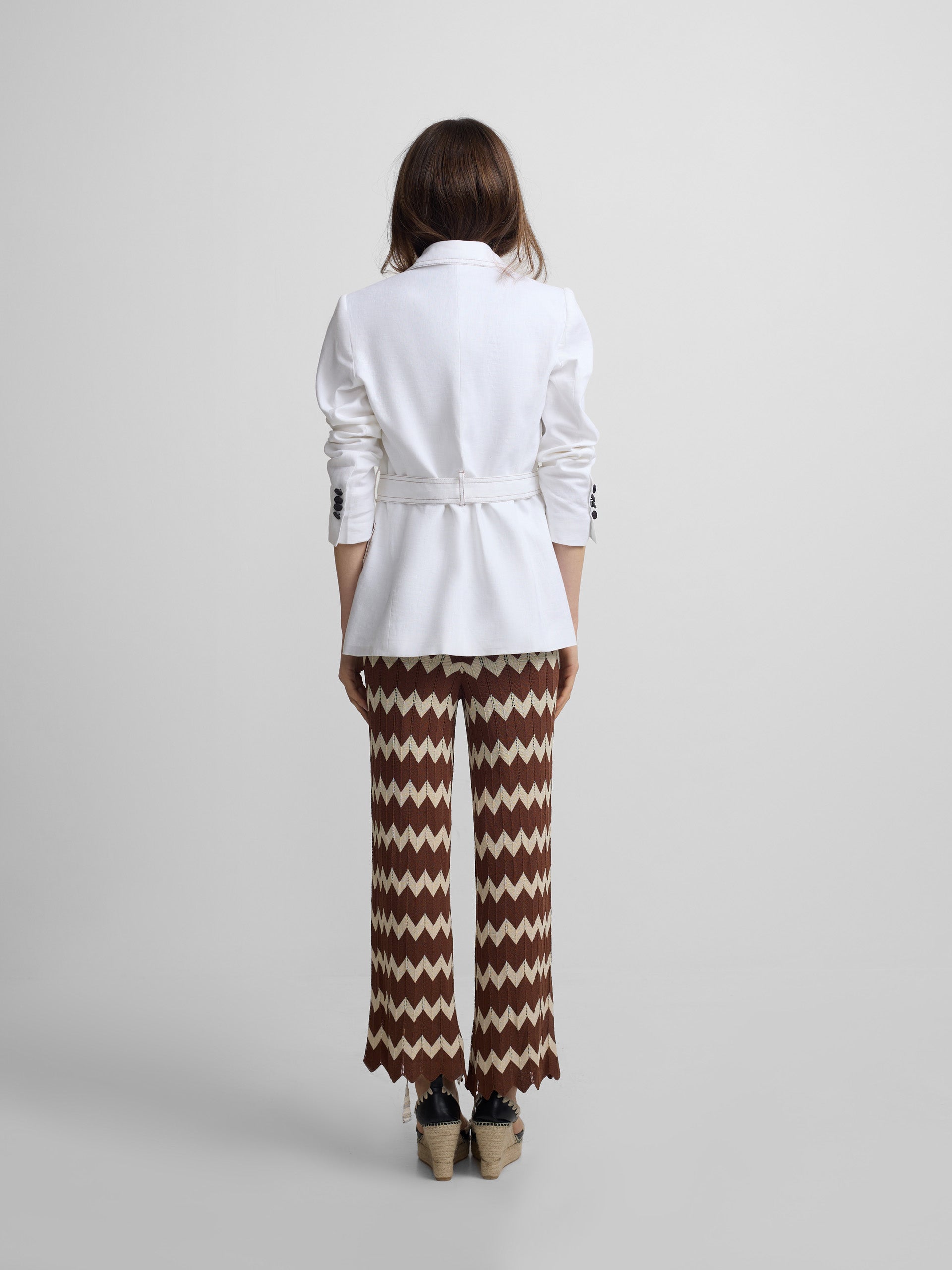 Saharan jacket with detailed pockets in ecru