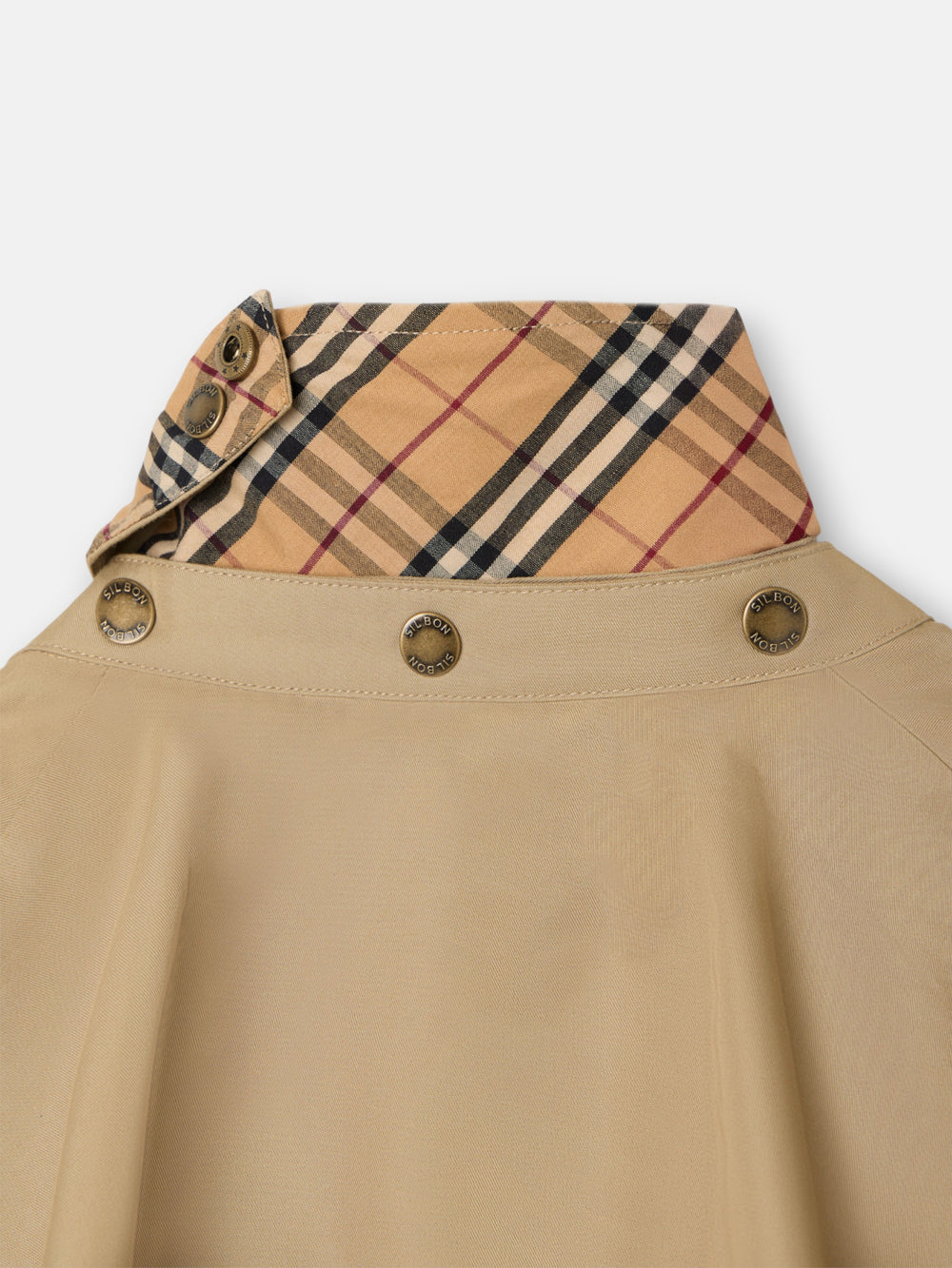 Short brown cape parka
