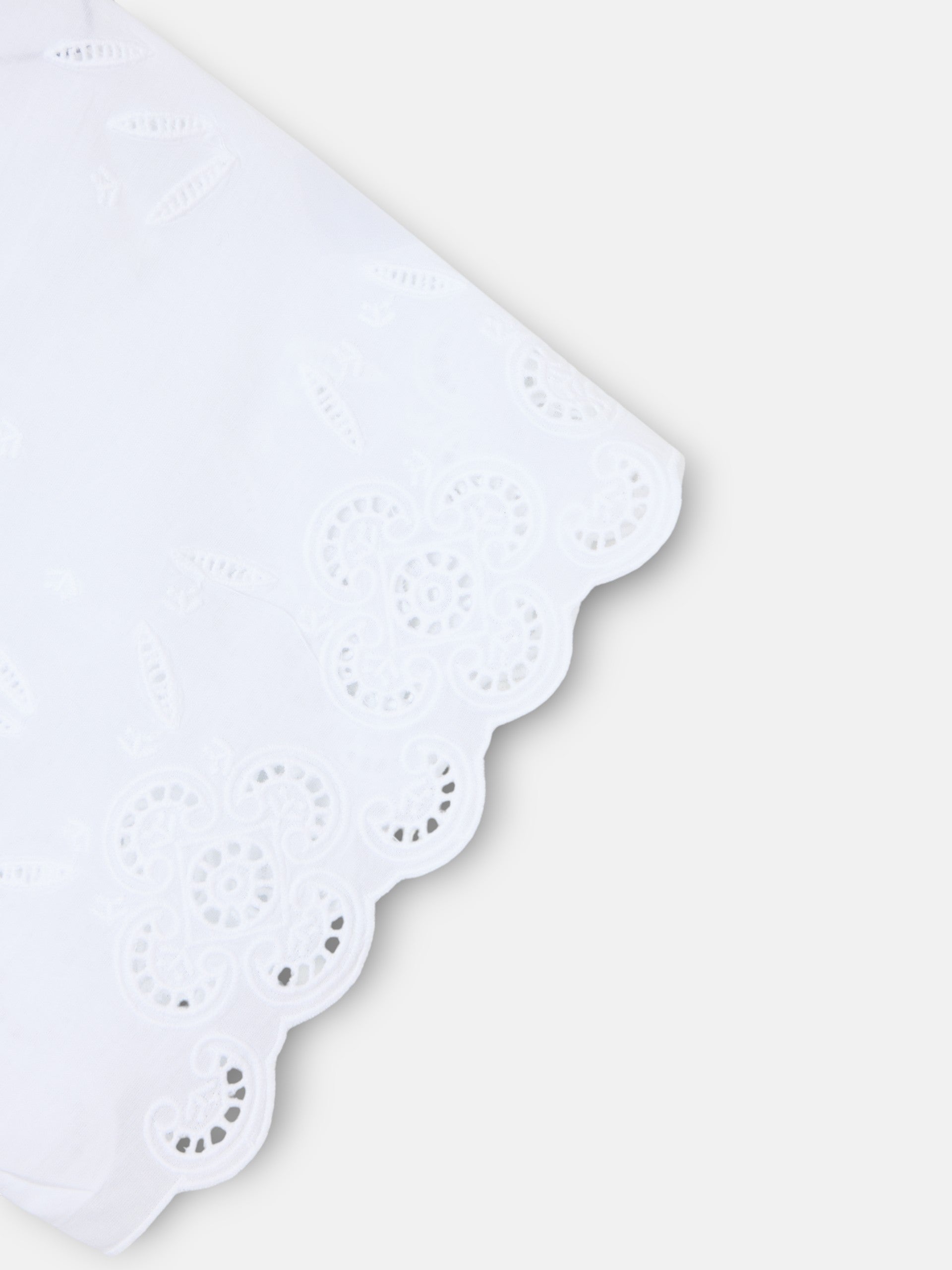Camiseta woman volantes bordados blanca