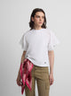 Camiseta woman volantes bordados blanca