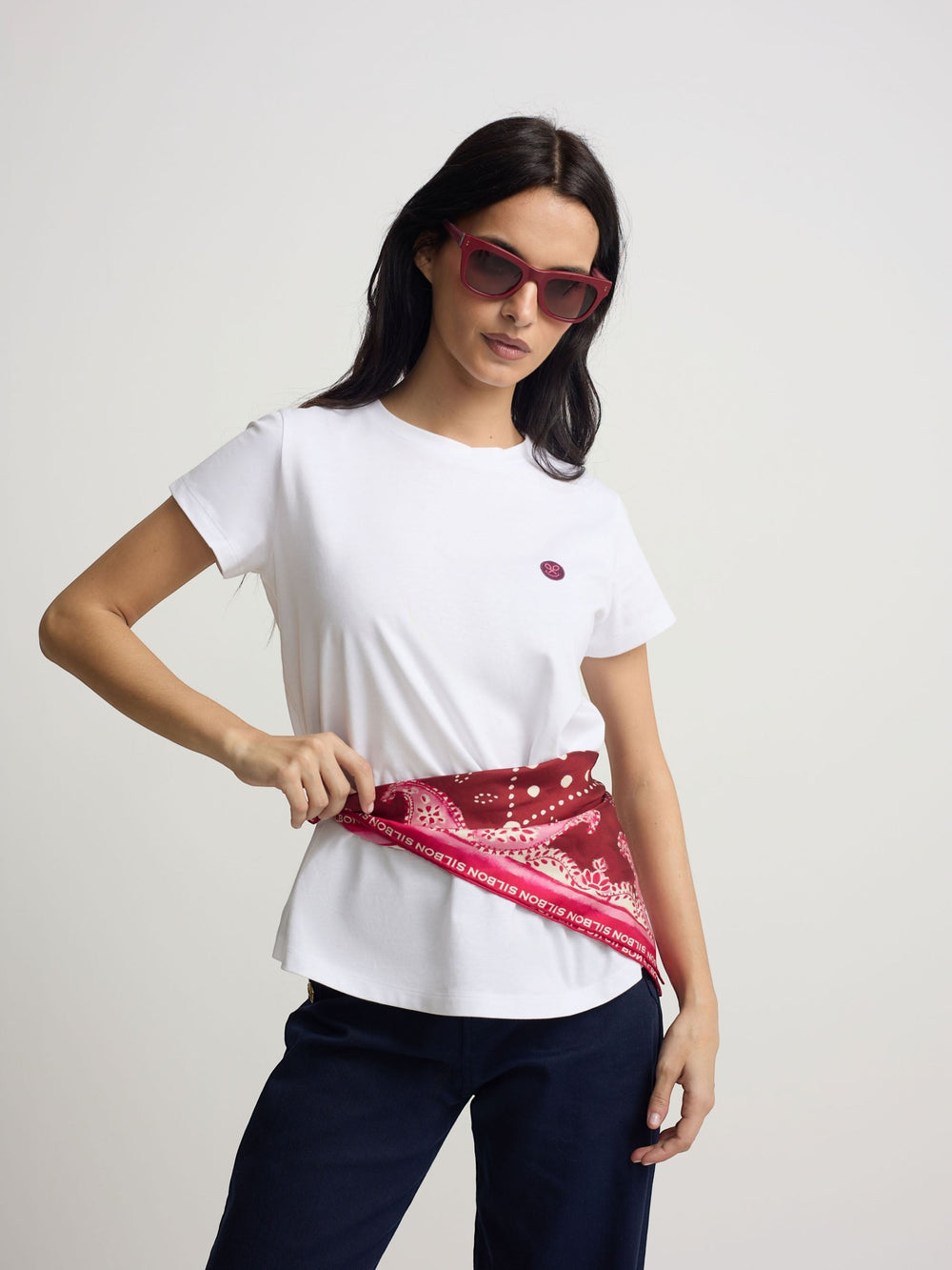 Camiseta woman smile estampado blanca