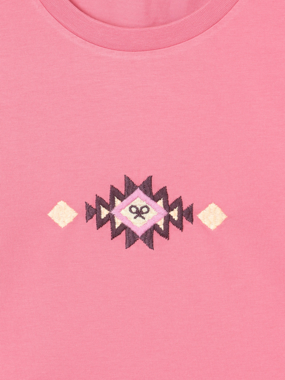 Camiseta woman bordados ikat rosa