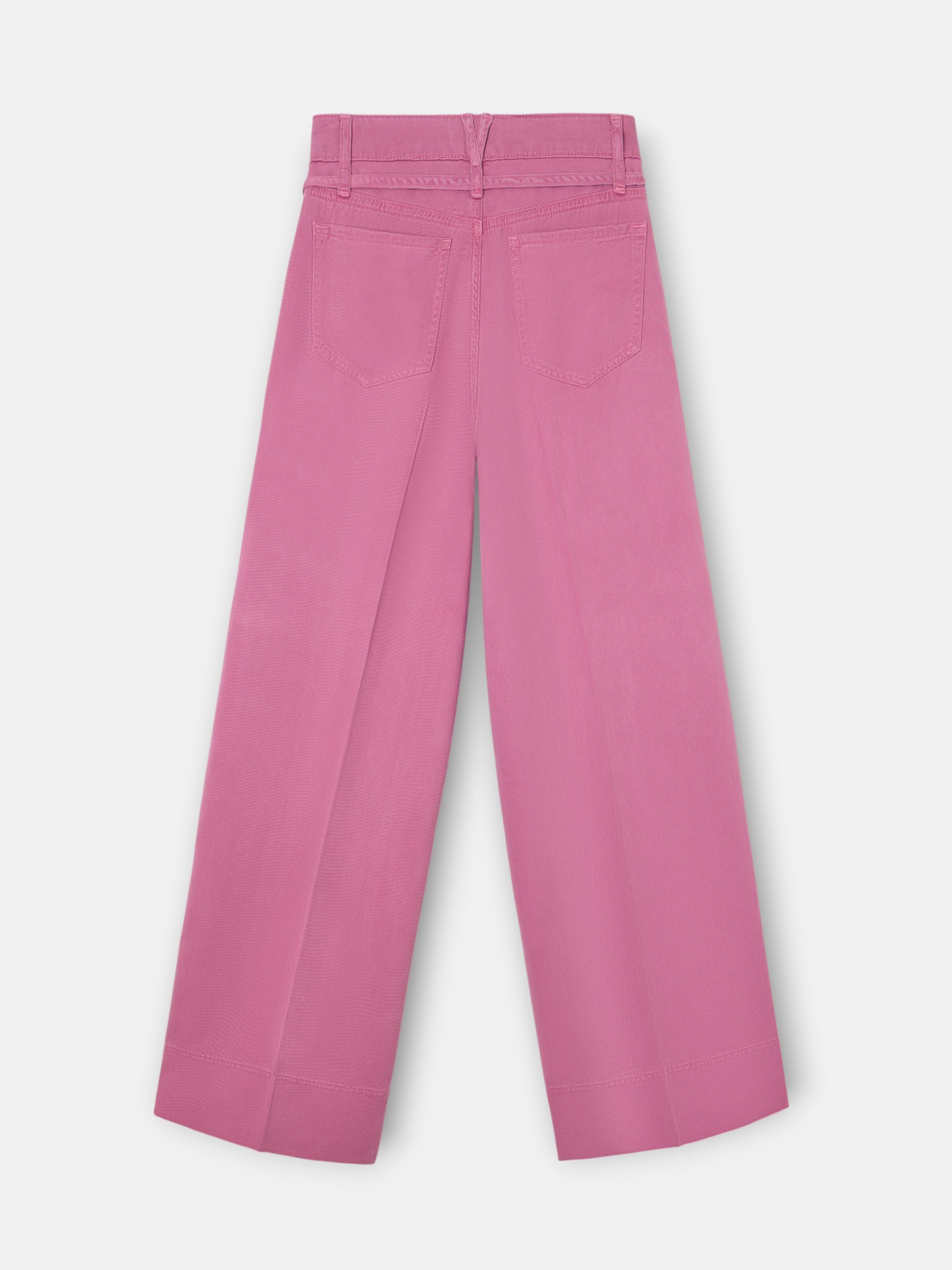Pantalon denim cordon frambuesa