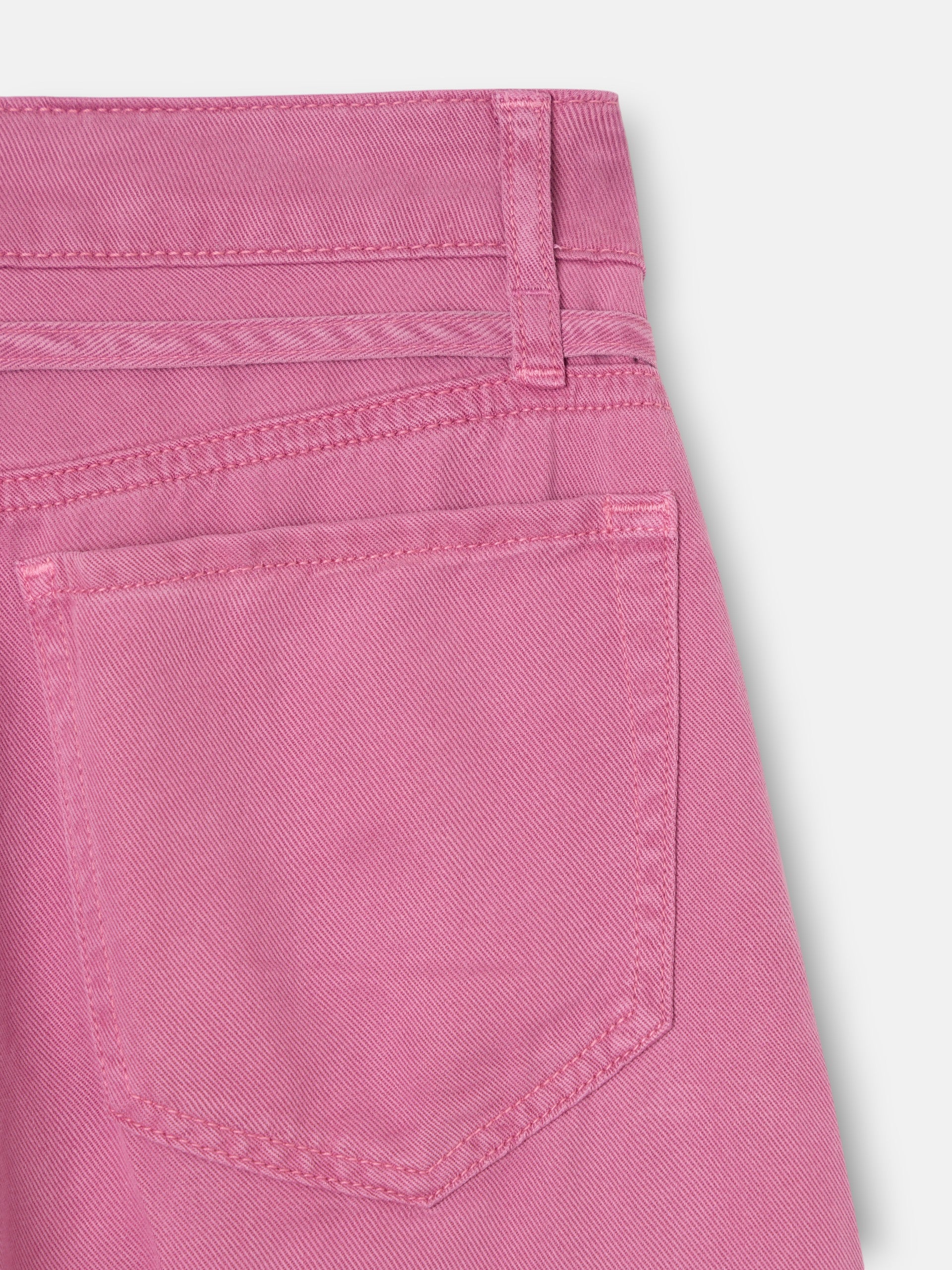 Pantalon denim cordon frambuesa