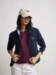 Sweat-shirt femme à fermeture éclair raquette marine