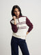 Sweatshirt mulher fecho silbon borgonha
