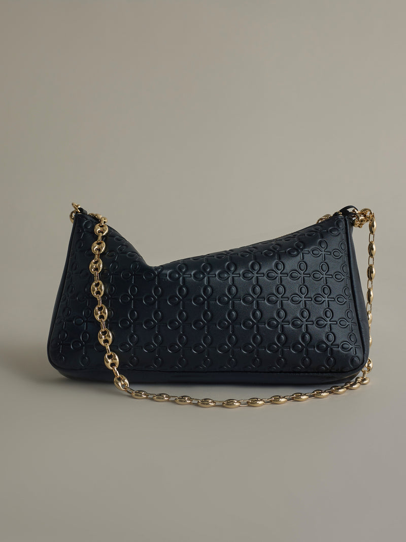 Bolso silbon cadena negro