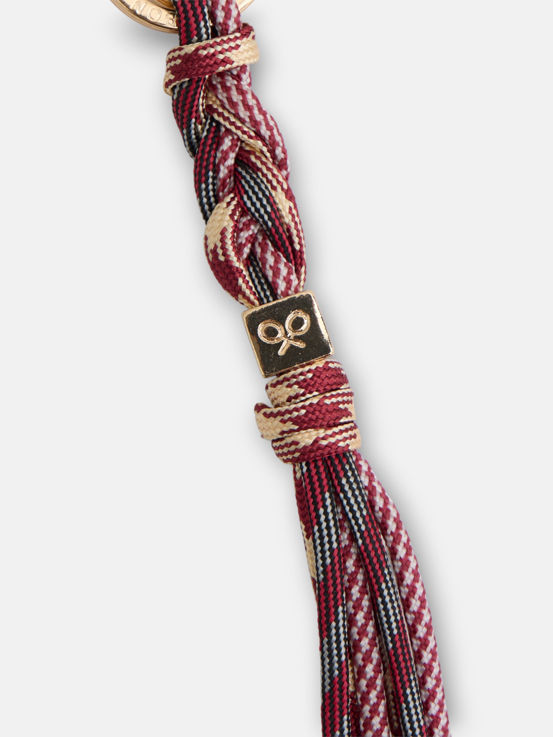 Chaveiro cabos dourado e bordô