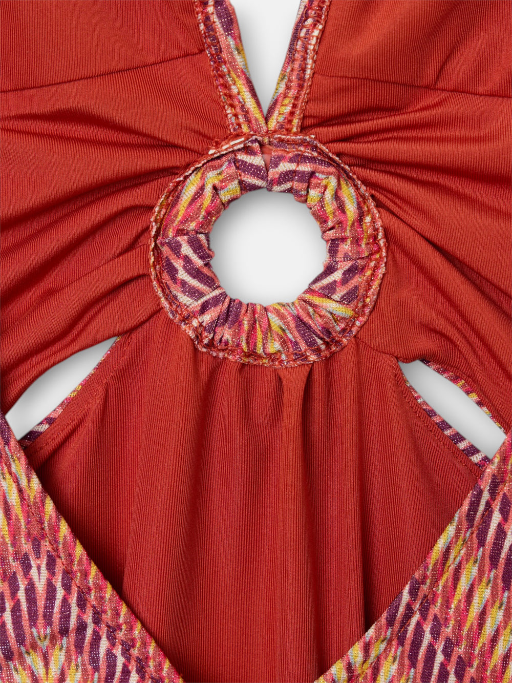 Bañador halter espiga rosas