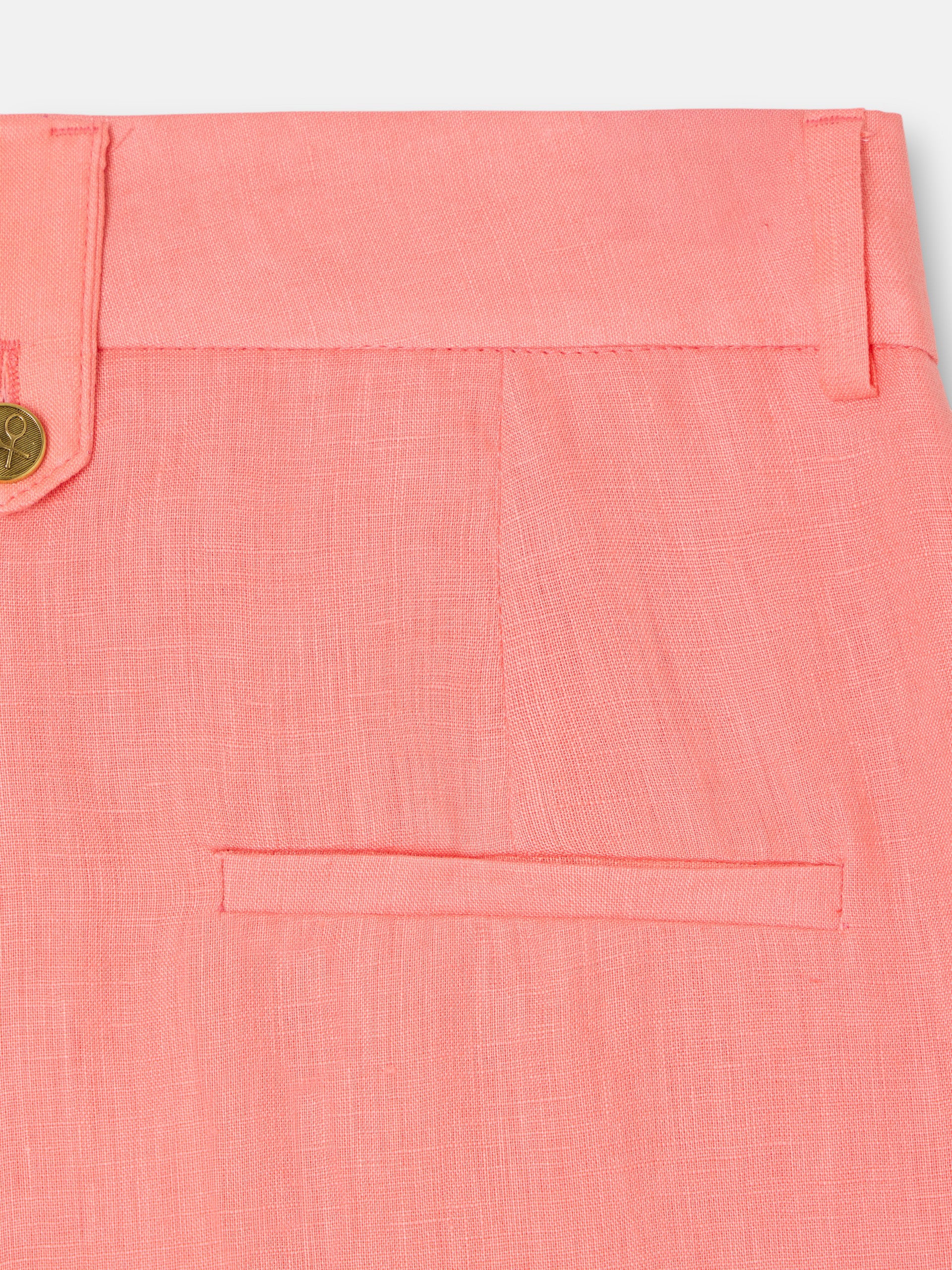 Pantalon droit corail