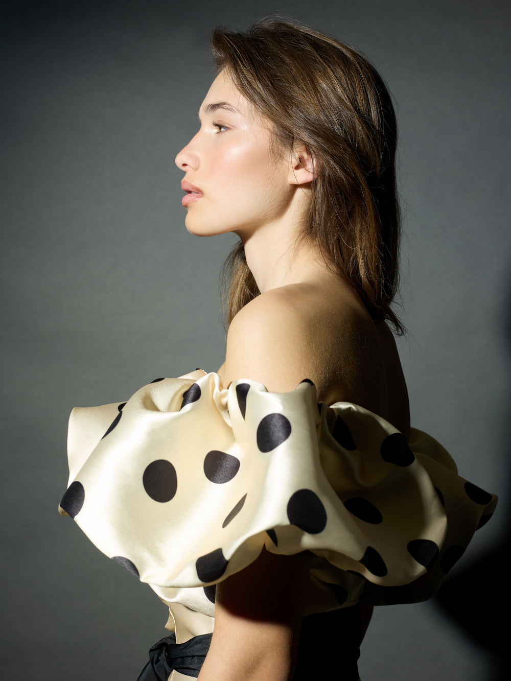 Top CaprilexSilbon mikado vanilla and black