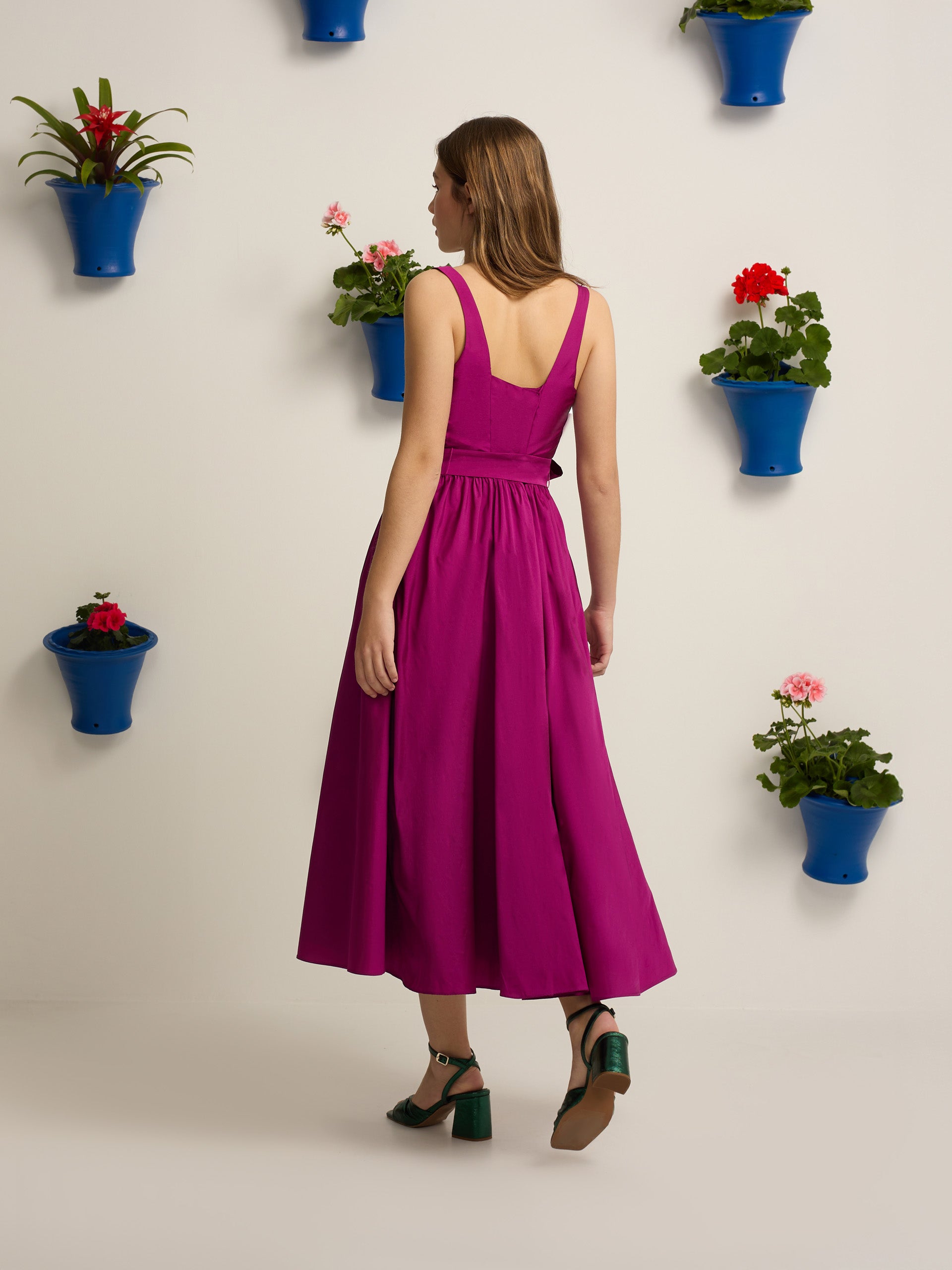 Purple taffeta event collection dress