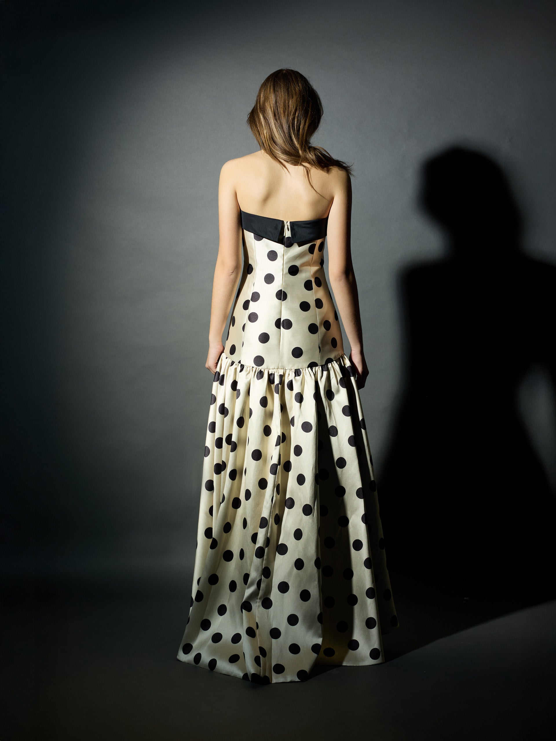 Vestido CaprilexSilbon lunar vainilla y negro
