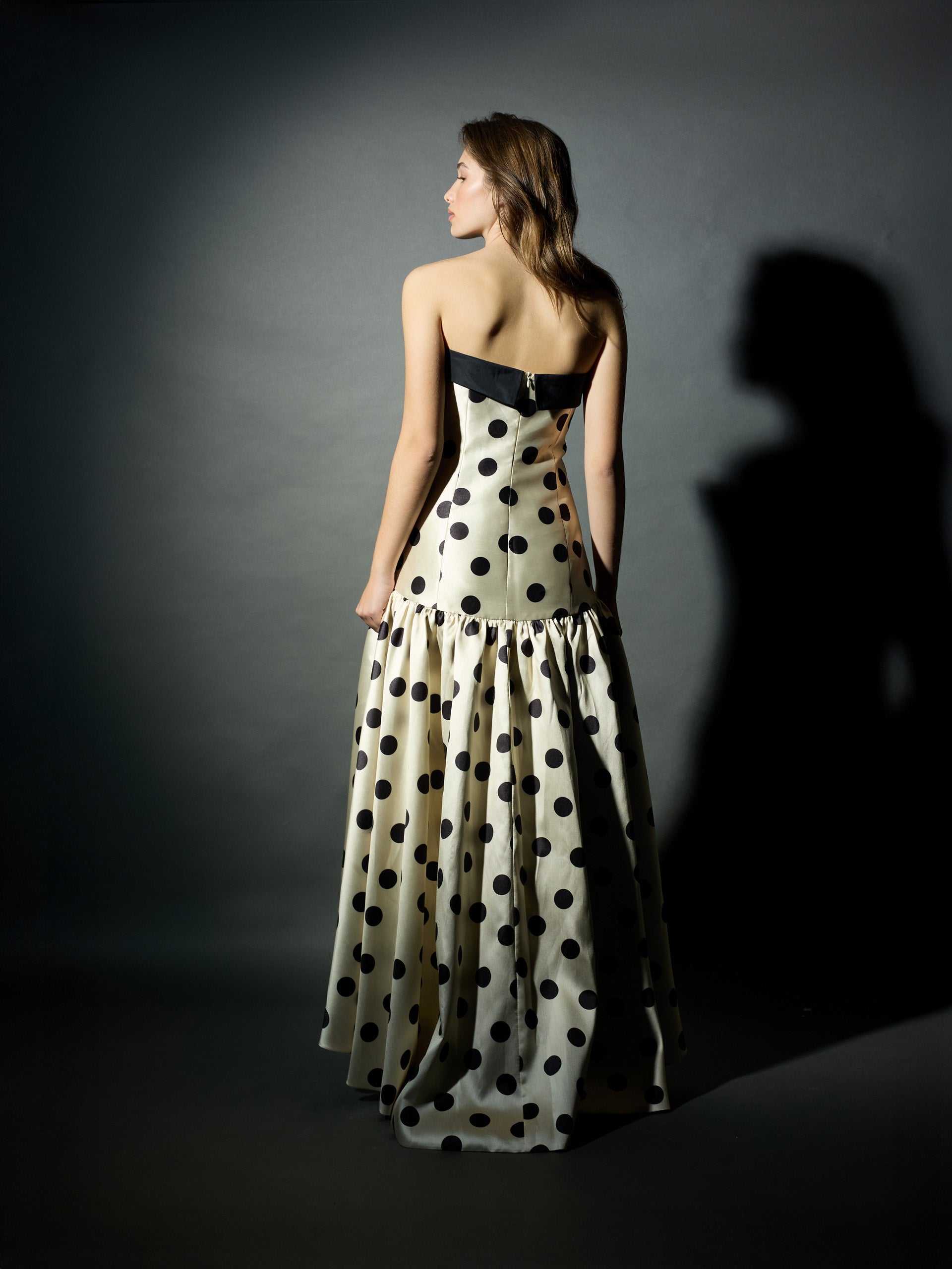 Vestido CaprilexSilbon lunar vainilla y negro