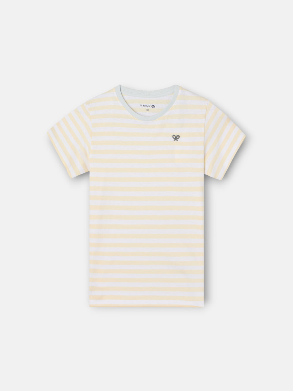 Camiseta kids ribete rayas finas amarillo