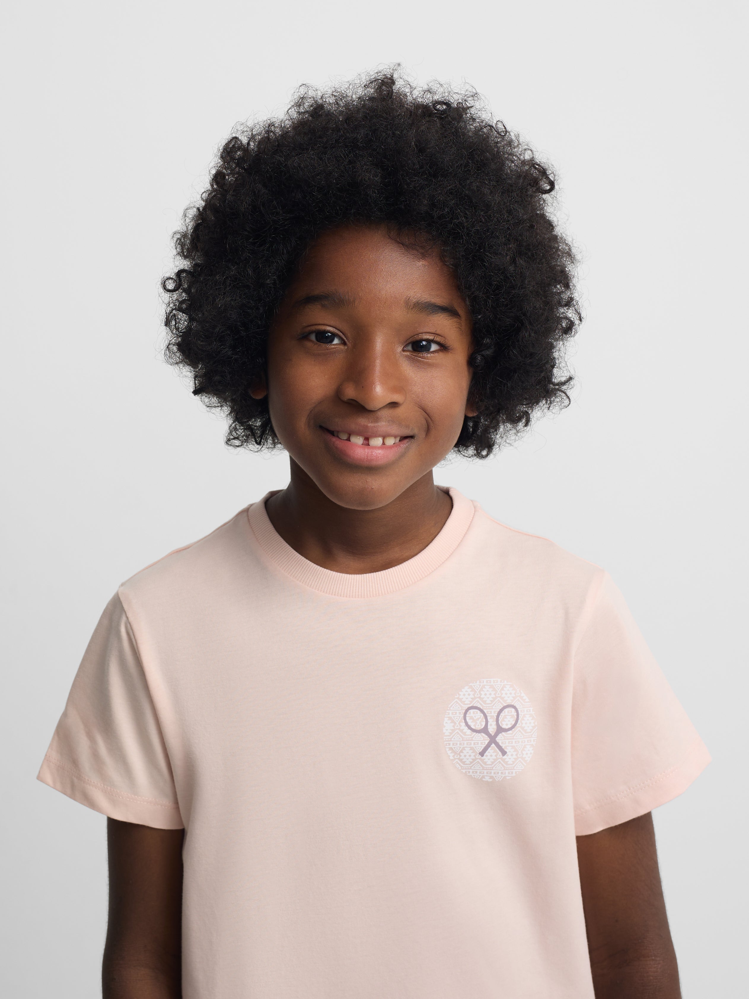 Camiseta kids raqueta etnica coral