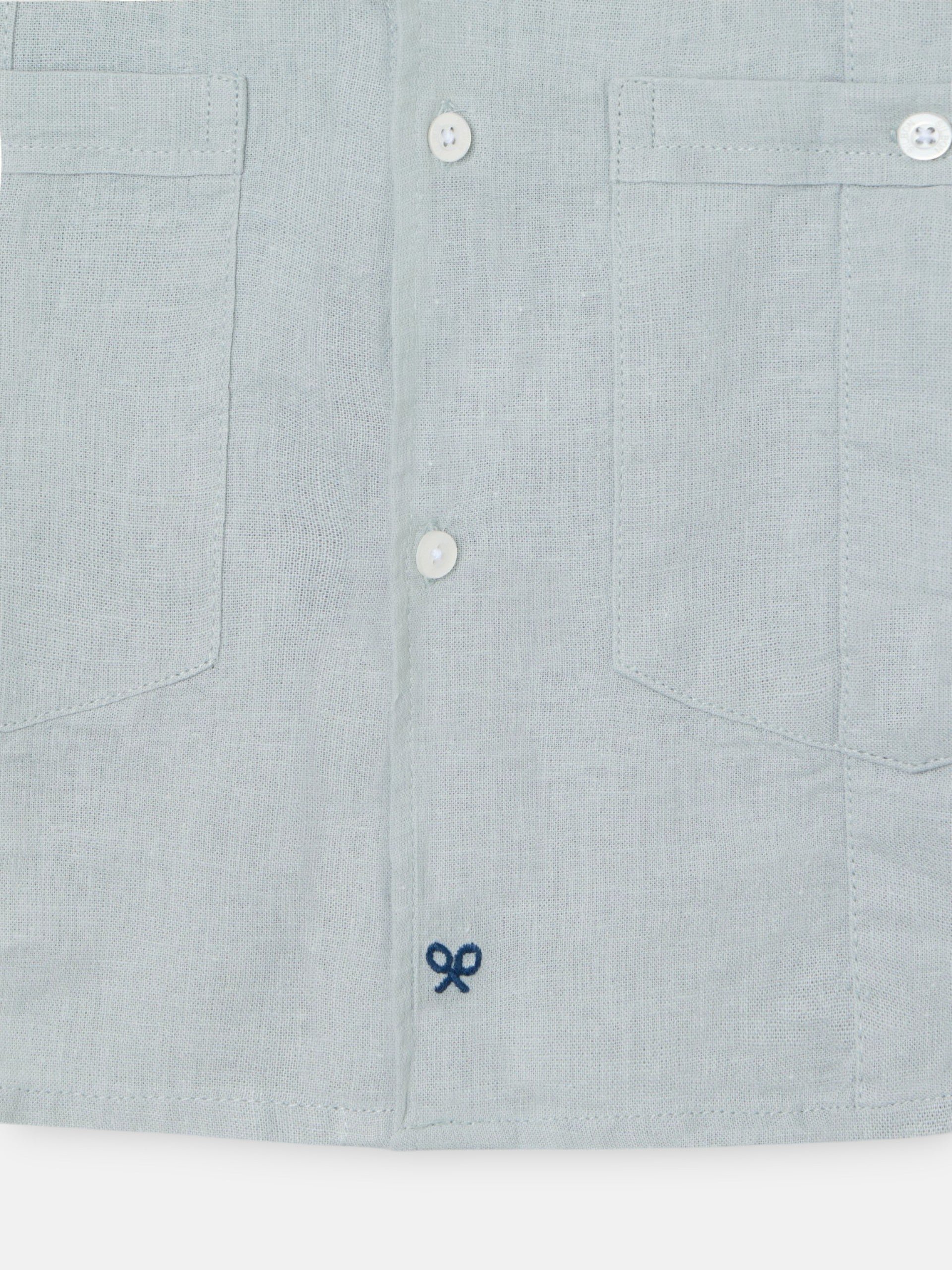 Guayabera sport kids lino verde claro
