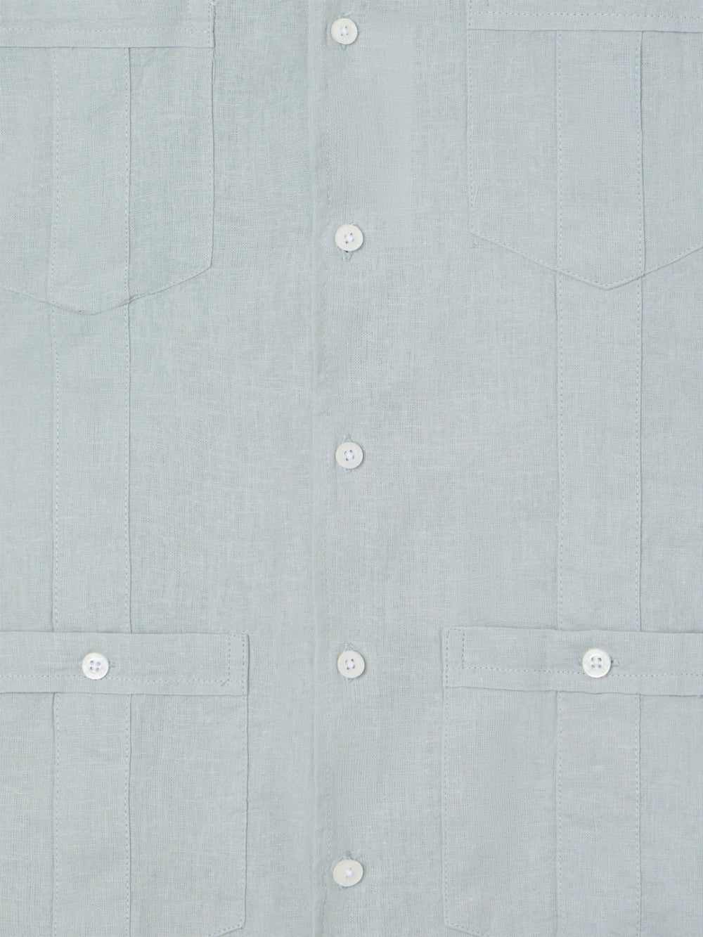Guayabera sport enfant en lin vert clair
