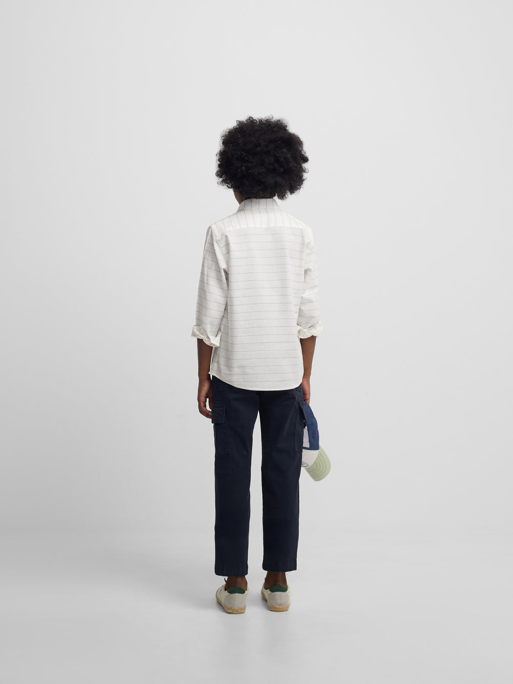 Navy blue kids' cargo sport trousers
