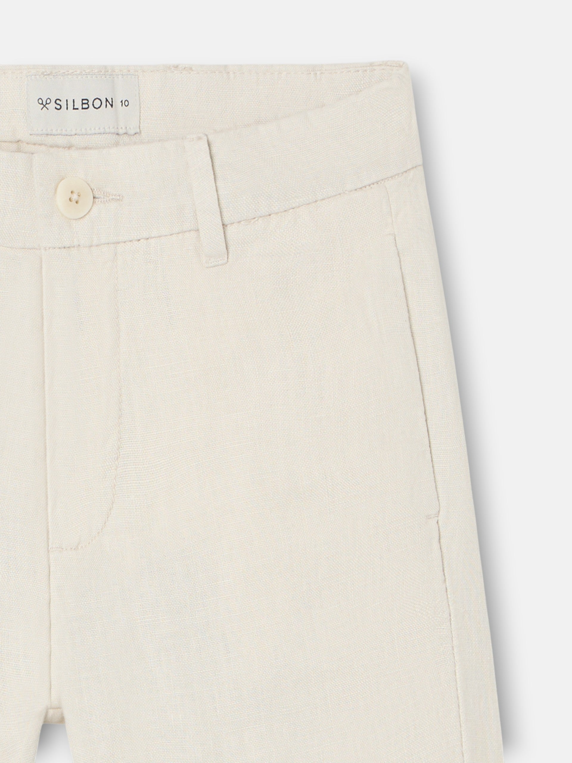 Pantalon sport kids chino lino beige