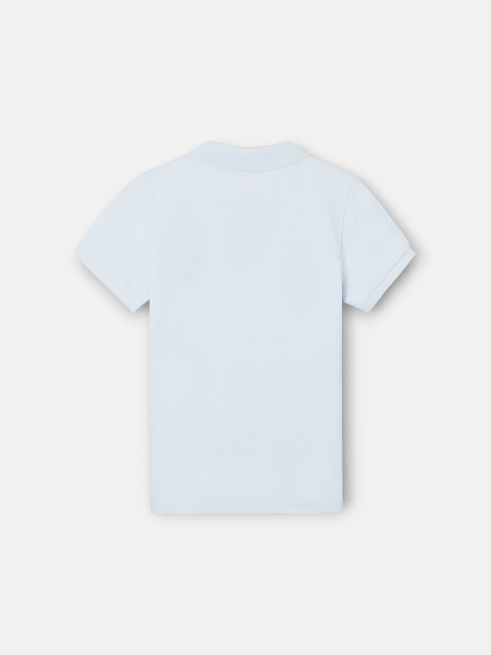 Polo kids liso logo rizo azul claro