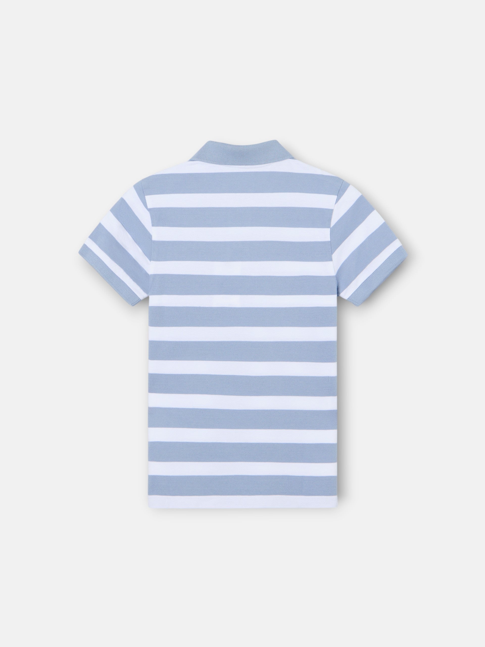 Polo criança riscas branco azul