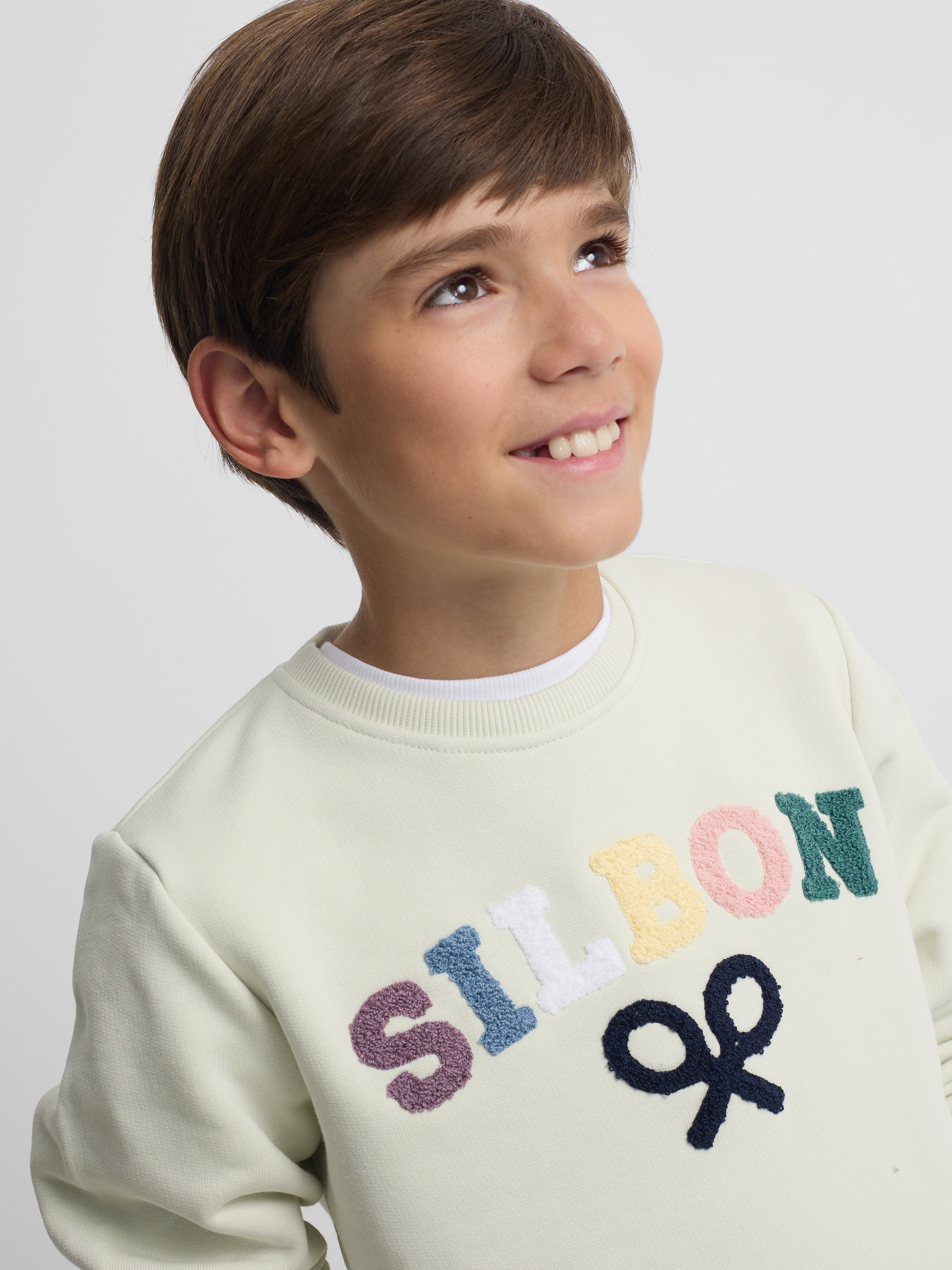 Sweatshirt kids Silbon raquete média multicolor verde