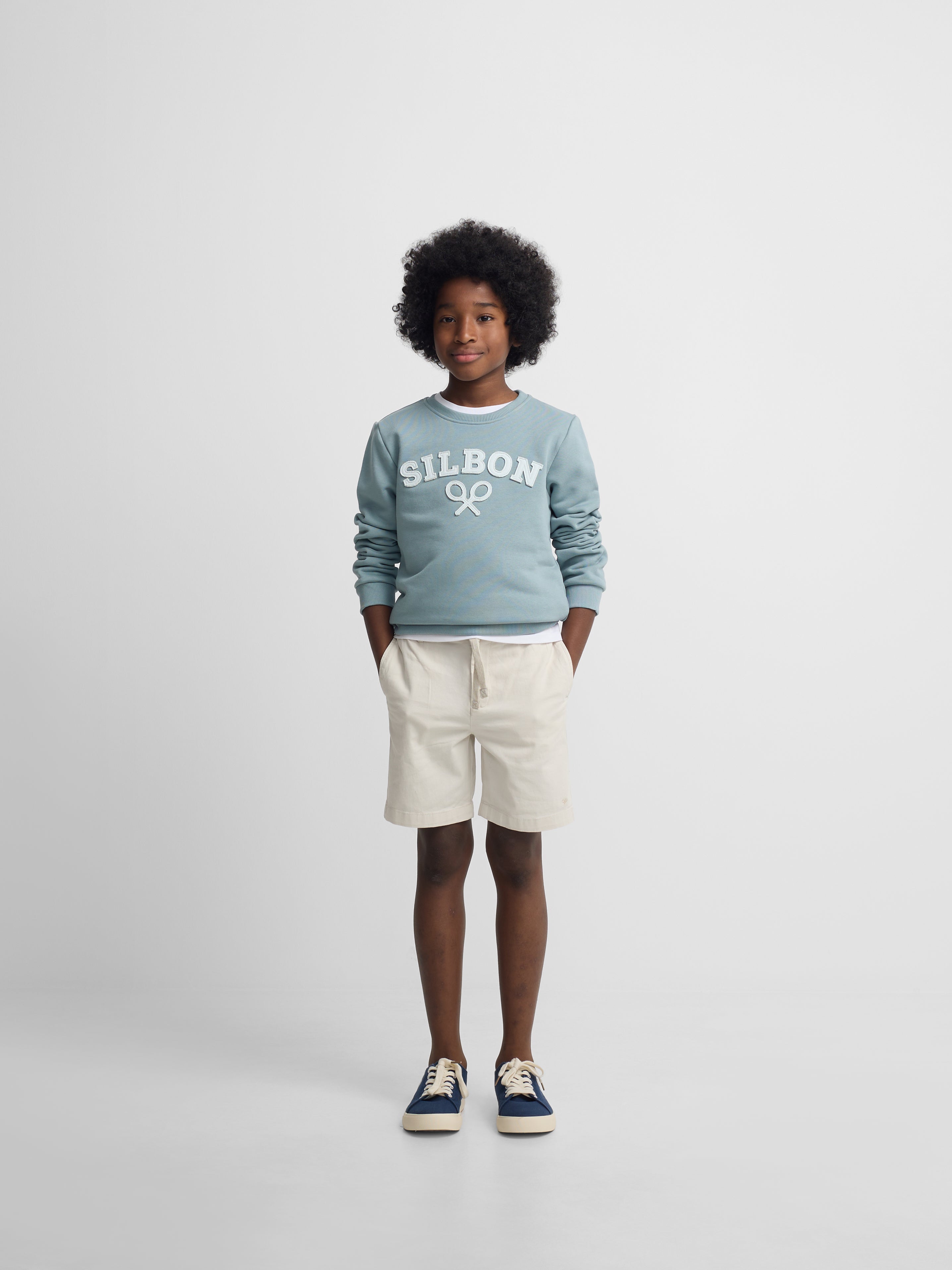 Sudadera kids Silbon raqueta media verde