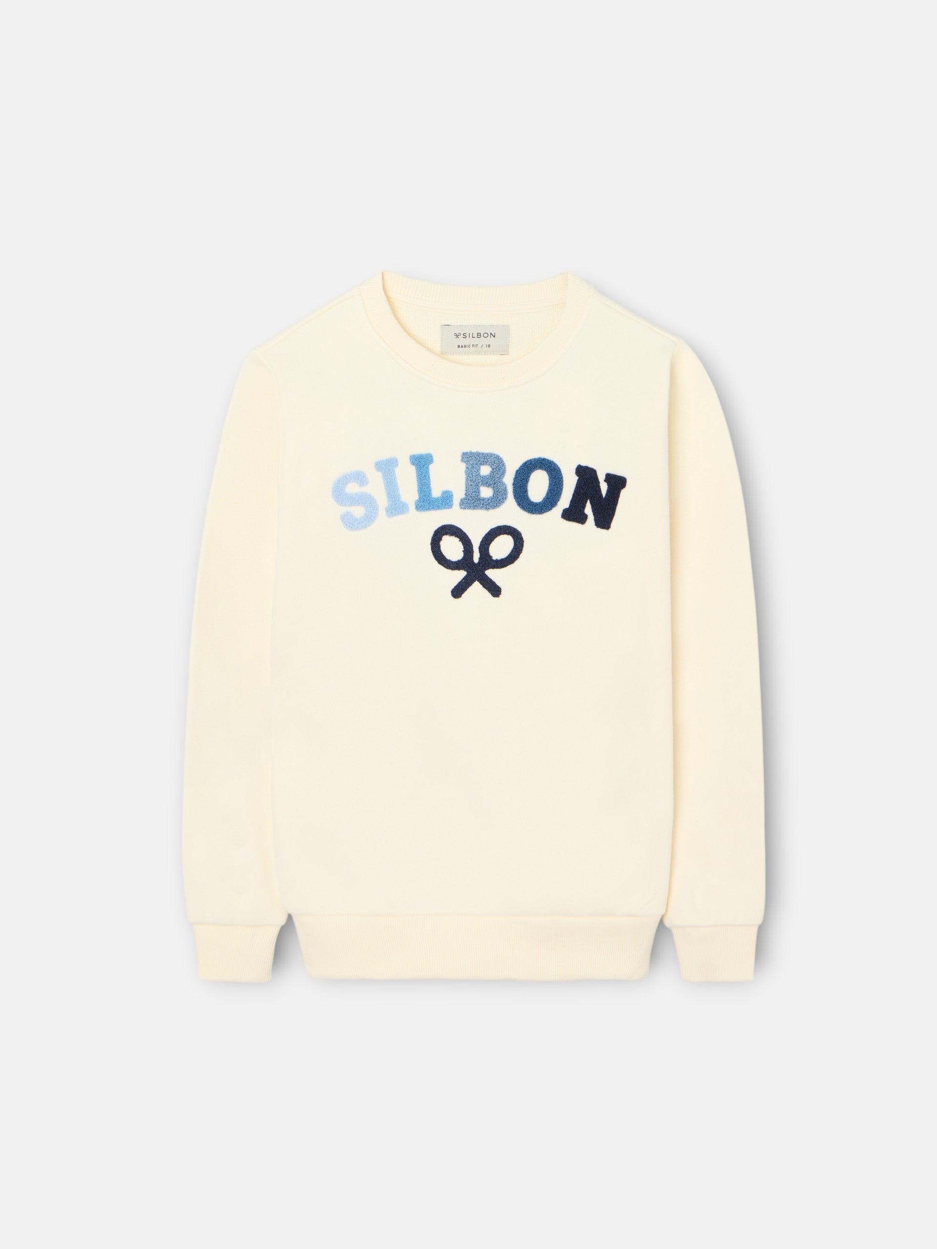 Sweatshirt kids Silbon raquete média multicolor creme