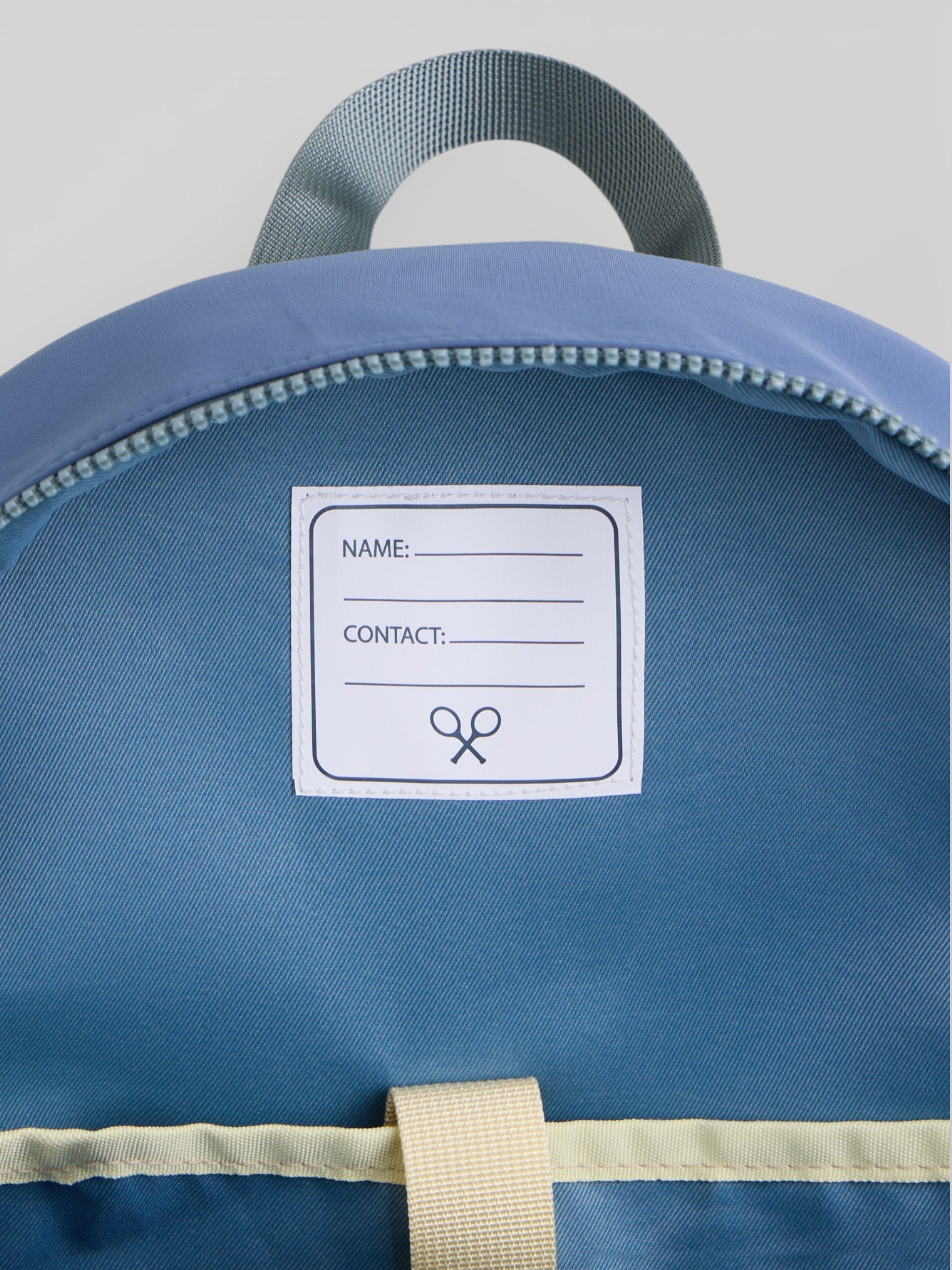 Mochila infantil com fecho de correr azul