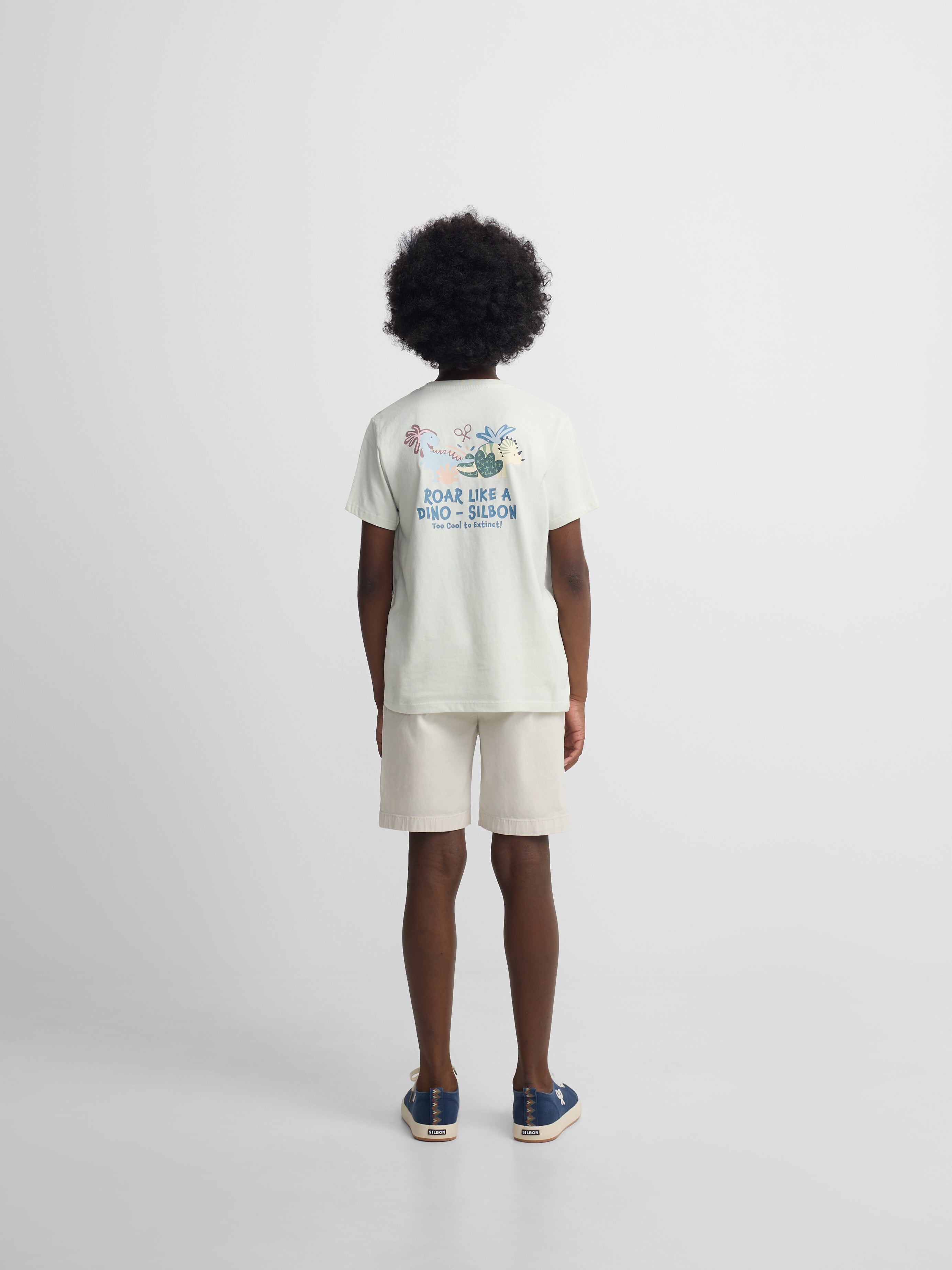 Camiseta kids dino verde claro