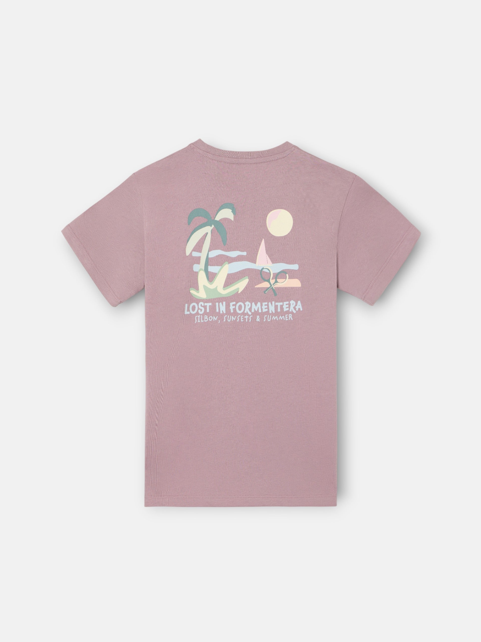Camiseta kids Silbon Formentera burdeos