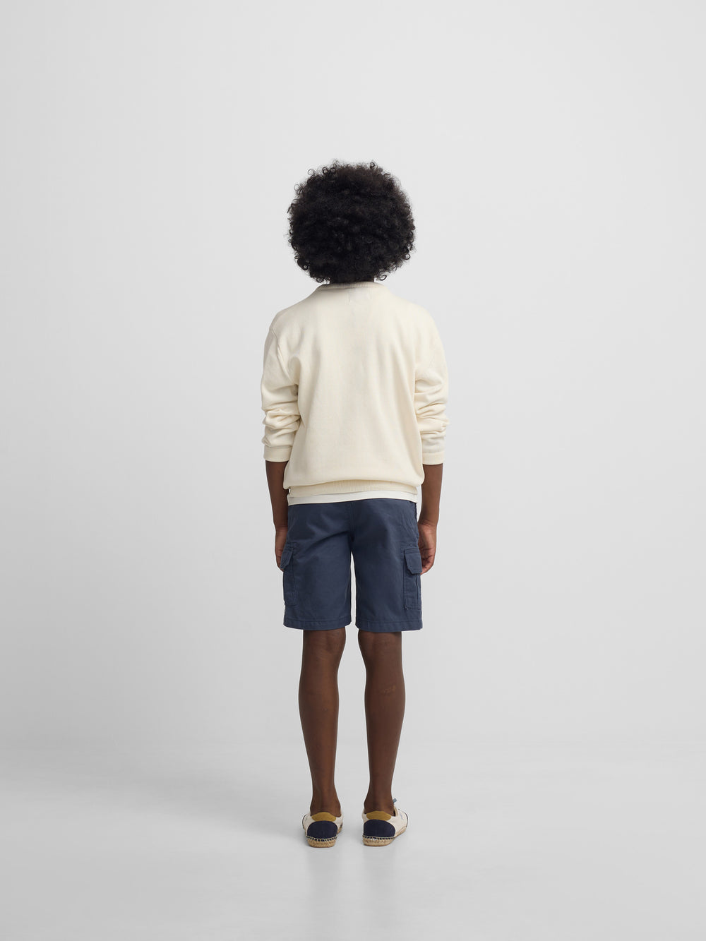 Kids' sweater with colored letters in cream