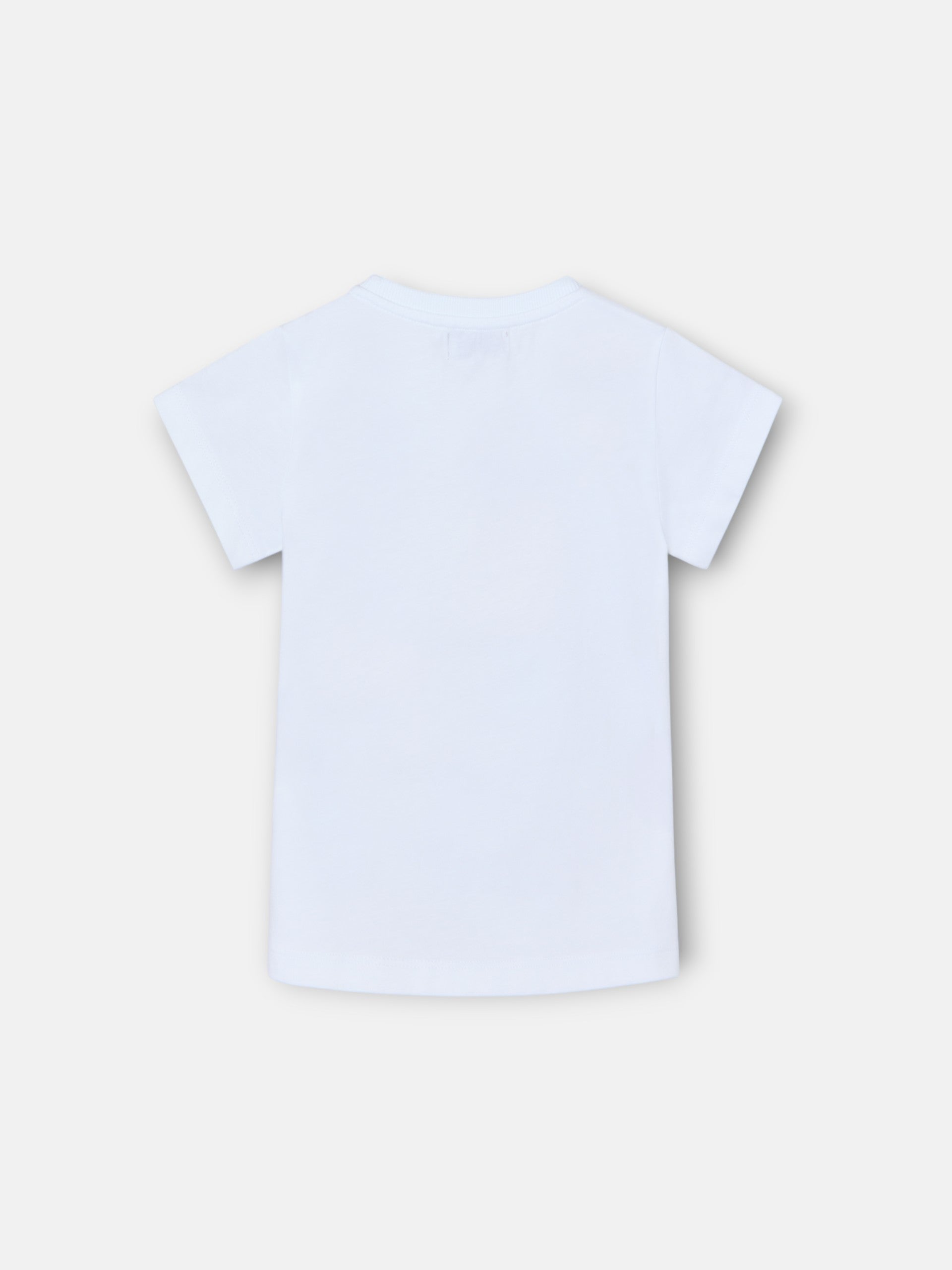 T-shirt fille raquettes smile blanche