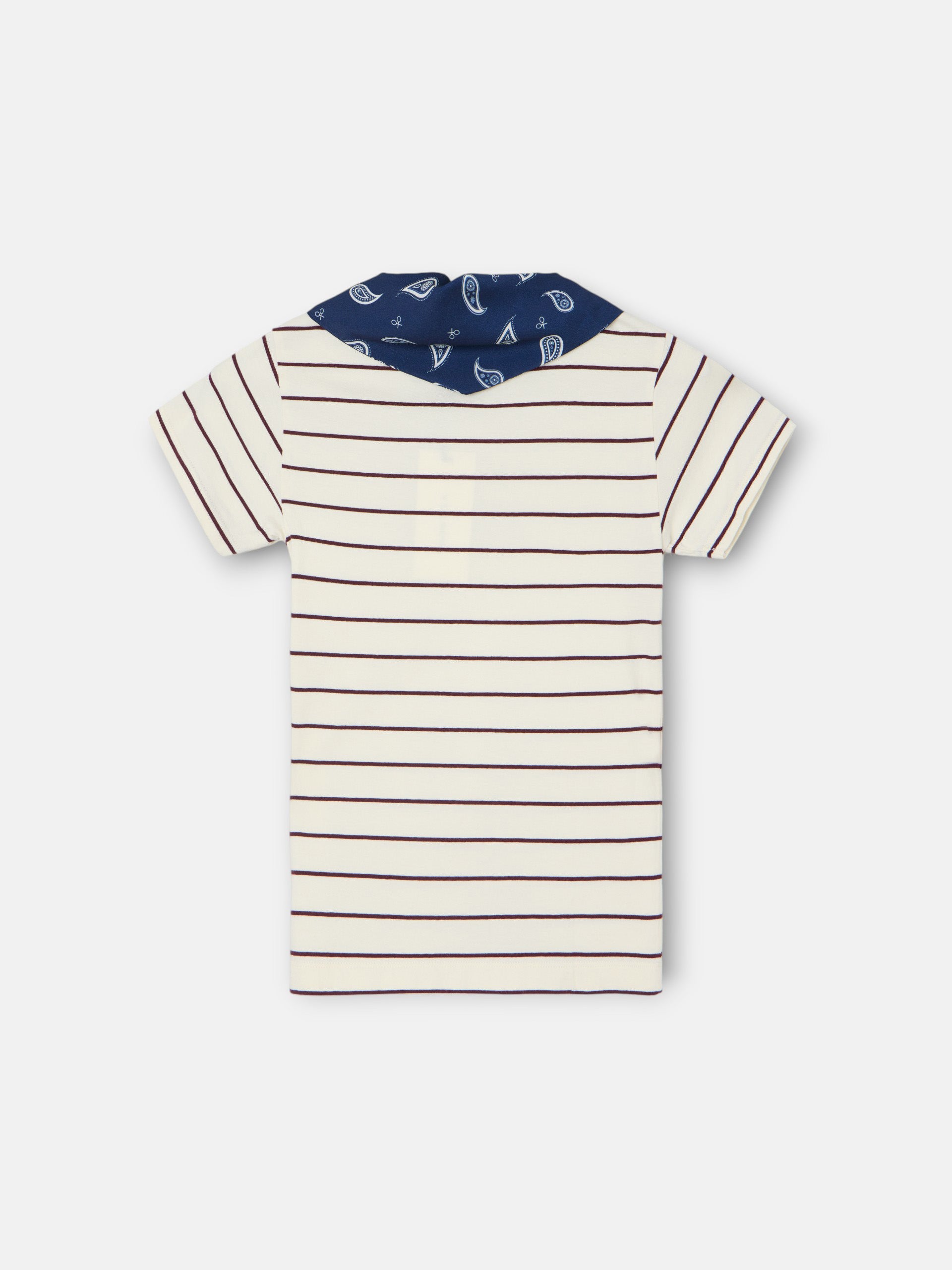 Camiseta girl aplique silbon bandana azul