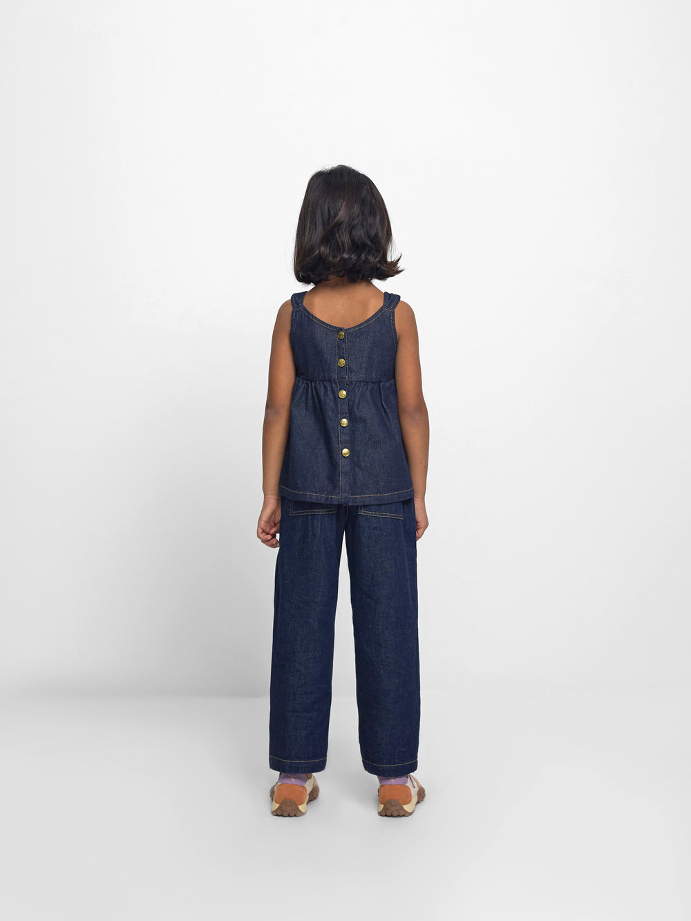 Top girl denim azul
