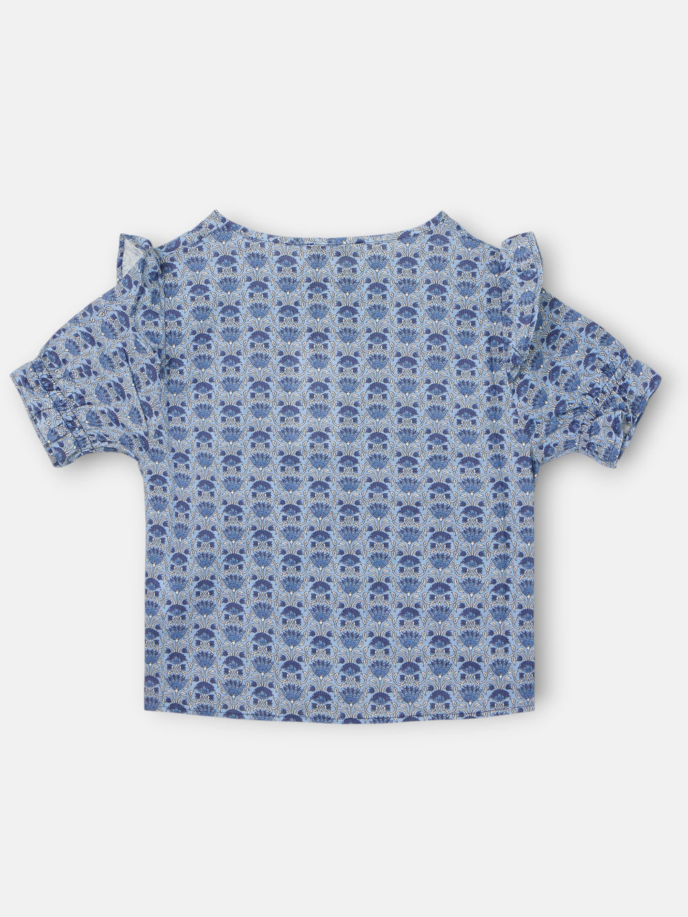 Blusa girl manga corta estampado azul