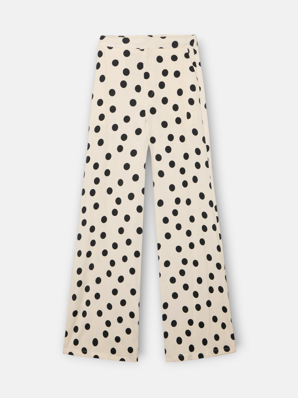 Pantalon vestir palazzo lunares negro